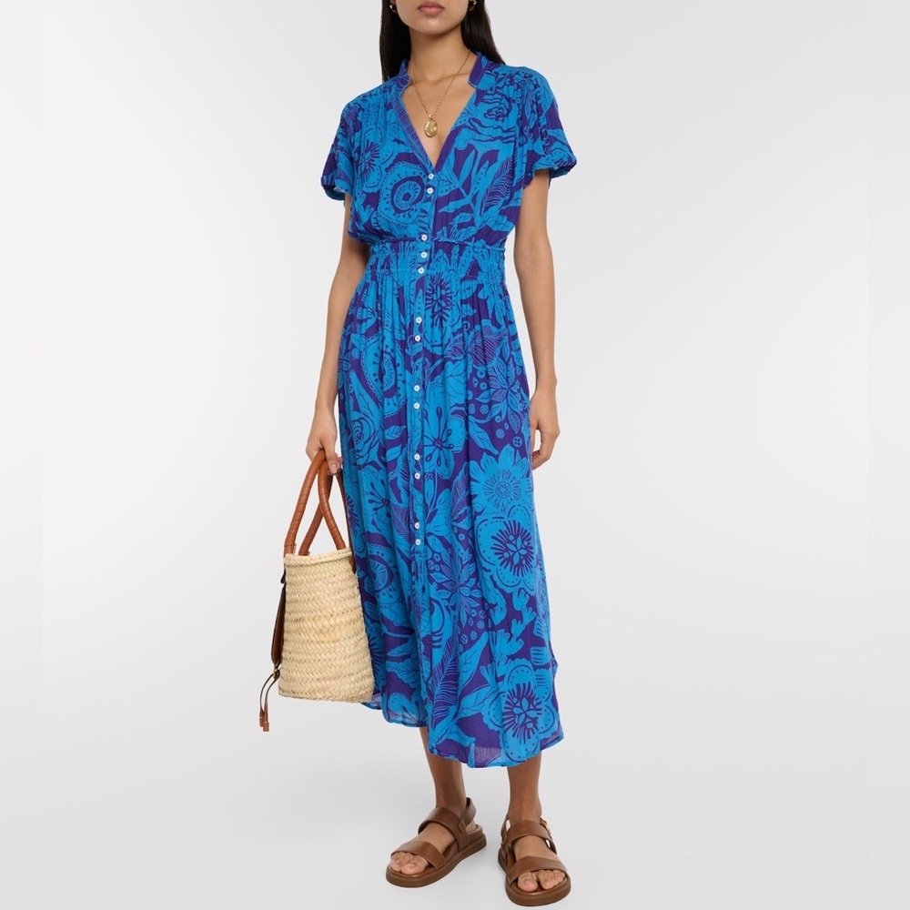 Poupette St Barth. Becky printed midi dress